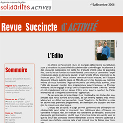 Revue succincte d’activité 2006 couverture