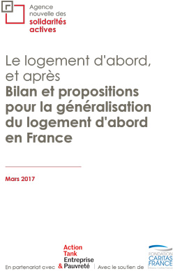 Couverture du rapport le Logement d'abord, et après. Bilan et propositions pour la généraliation  du logement d'abord en France, Mars 2017