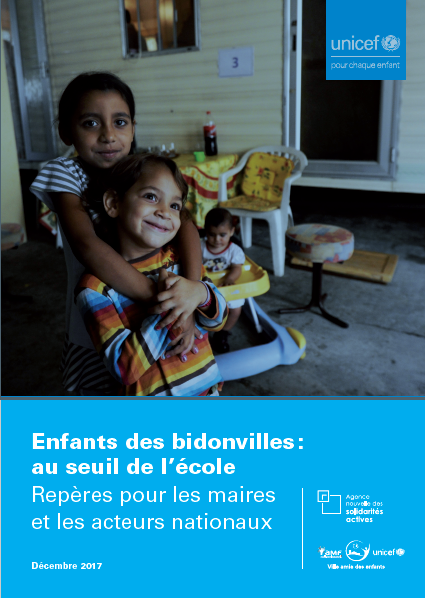 Couverture du guide Enfants et Bidonvilles : au seuil de l'école