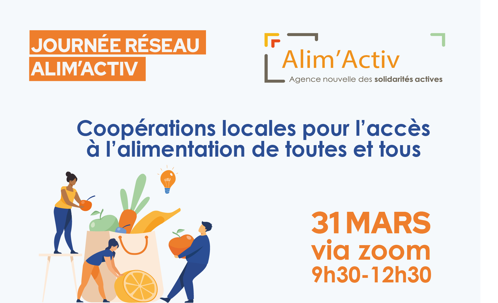 Journée réseau Alim'activ 2022, rendez-vous le 31 mars de 9h30 à 12h30