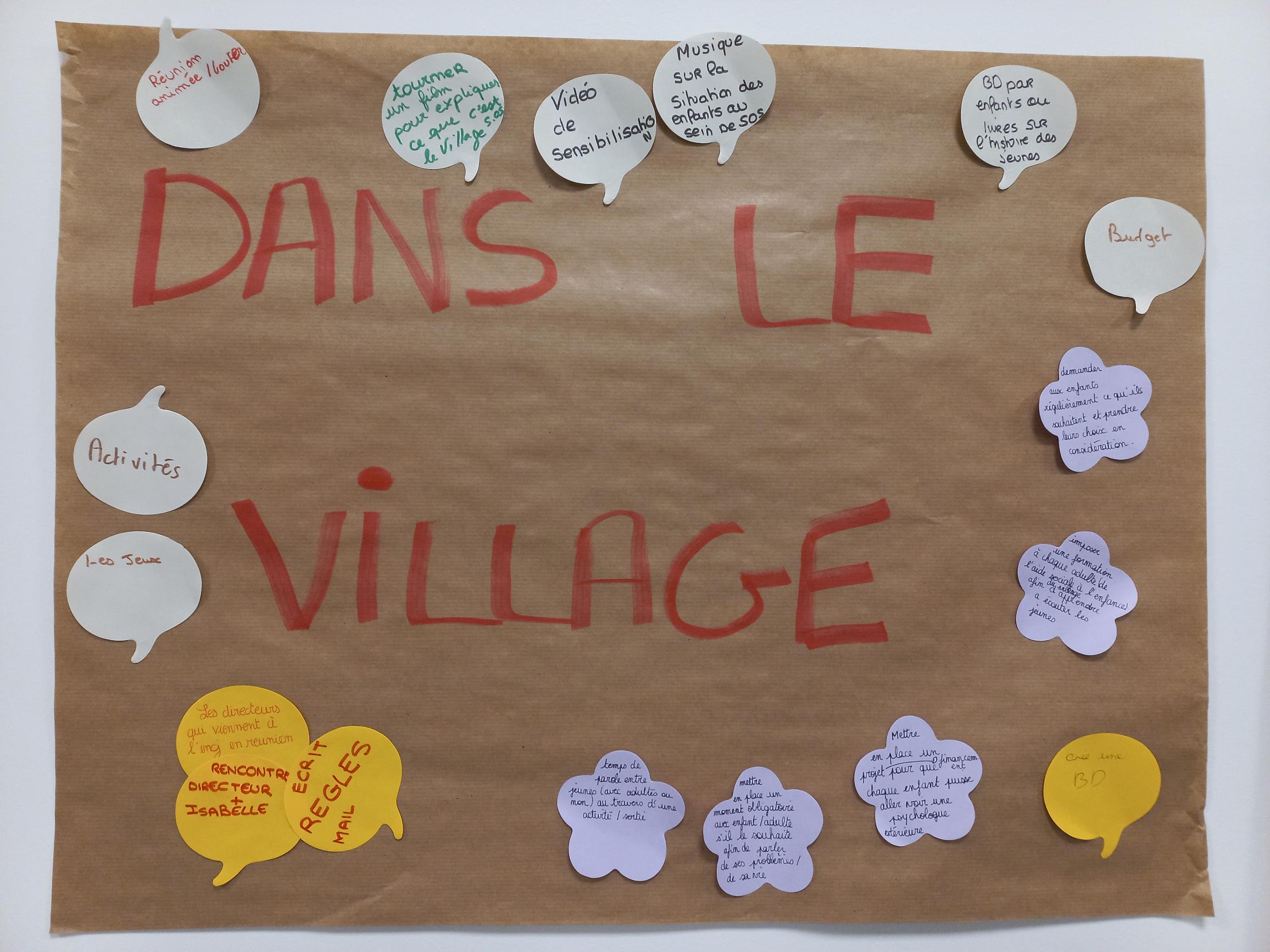 Post-it sos villages d'enfants