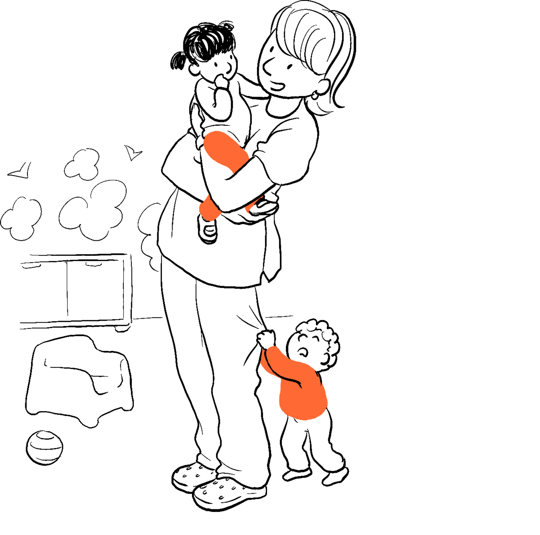 Pro de la petite enfance avec enfants