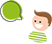 Illustration d'un enfant qui parle