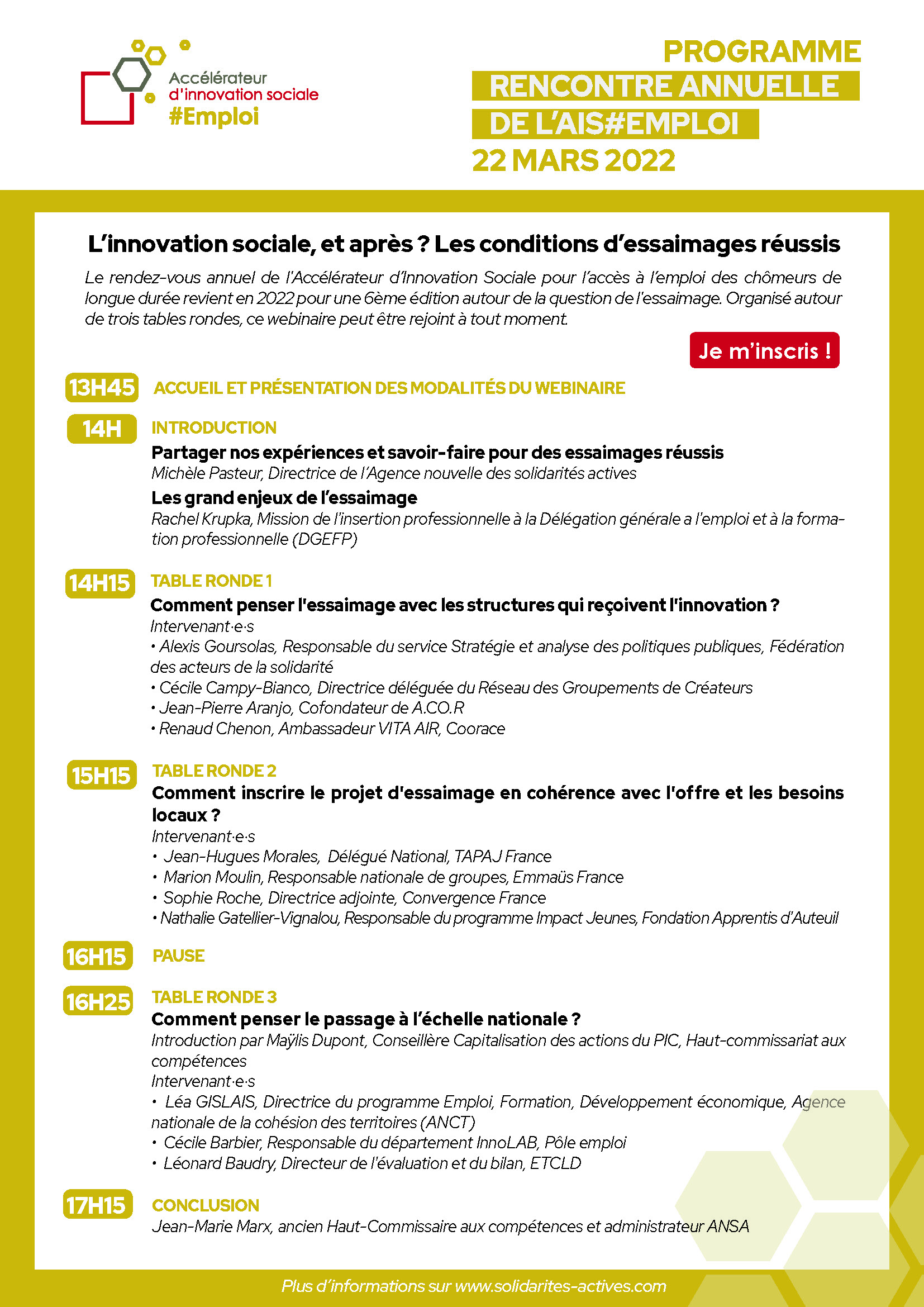 Programme rencontre AIS Emploi 2022 (à retrouver en pdf ci-dessous)