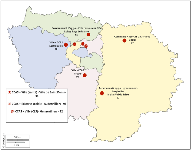 carte des territoires participant à alimentaire-activ formation