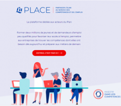 Page d'accueil de la plateforme La Place