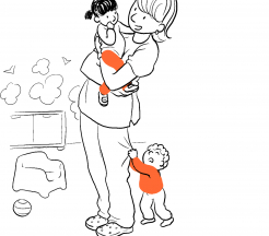 Pro de la petite enfance avec enfants